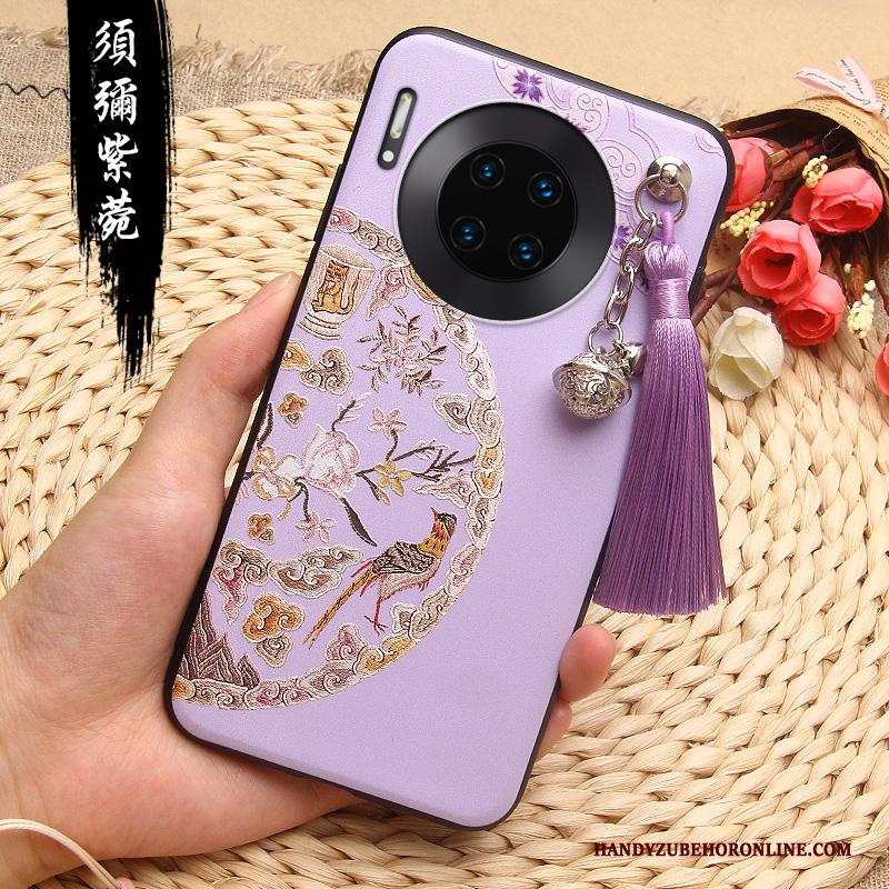 Huawei Mate 30 Pro Chinese Stijl Hoesje Telefoon Siliconen Scheppend All Inclusive Rood Persoonlijk