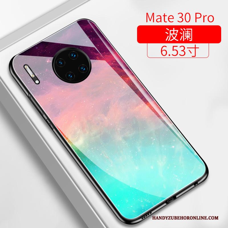 Huawei Mate 30 Pro Hoesje All Inclusive Glas Hoes Spiegel Anti-fall Groen Net Red