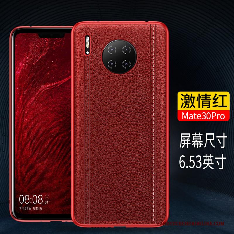 Huawei Mate 30 Pro Hoesje Anti-fall Hoes Echt Leer All Inclusive Bescherming Leren Etui High End