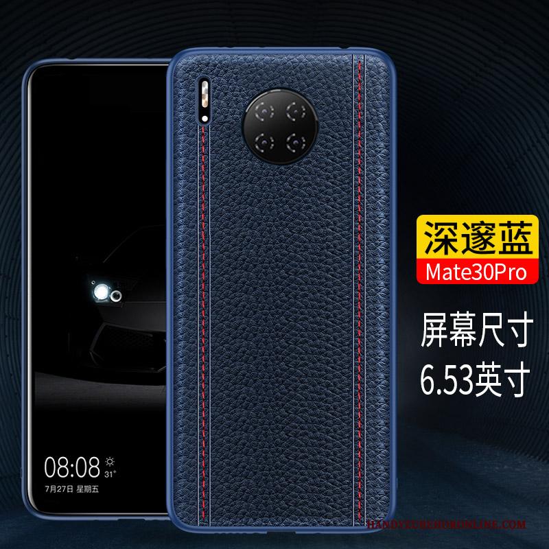 Huawei Mate 30 Pro Hoesje Anti-fall Hoes Echt Leer All Inclusive Bescherming Leren Etui High End