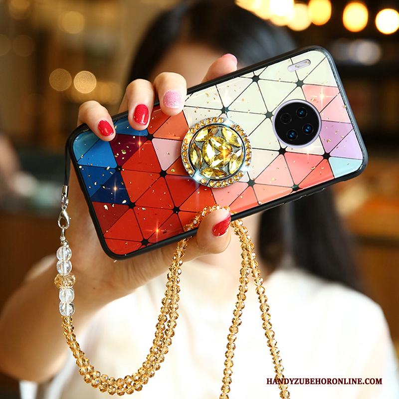 Huawei Mate 30 Pro Hoesje Liefde Wit Bescherming All Inclusive Met Strass Zacht Siliconen