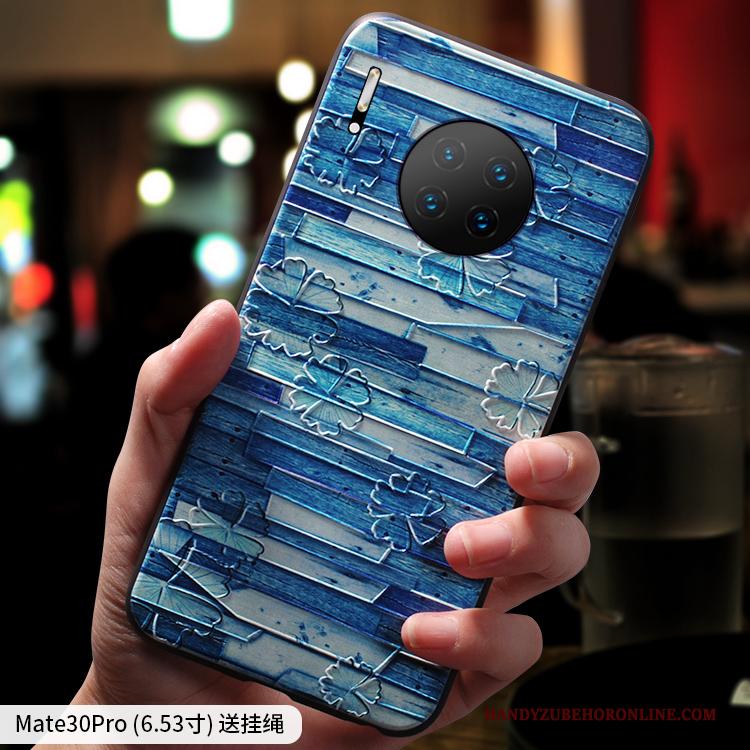 Huawei Mate 30 Pro Hoesje Schrobben Nieuw Bescherming Blauw Persoonlijk Hoes All Inclusive