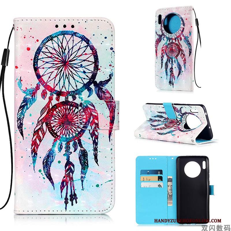 Huawei Mate 30 Pro Portemonnee Hoesje Telefoon Wit Anti-fall All Inclusive Leren Etui