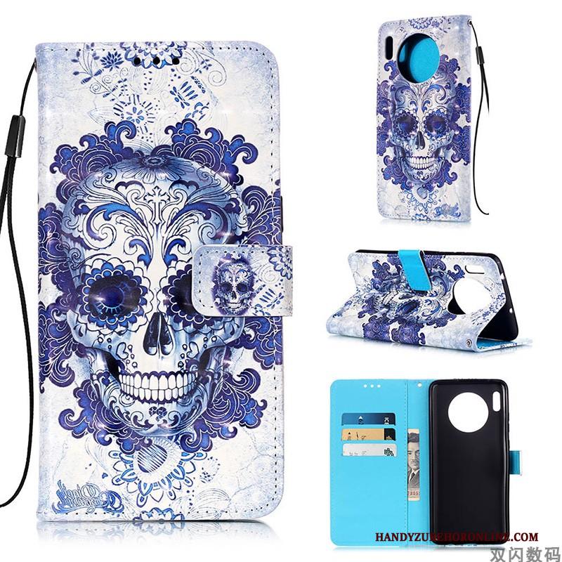 Huawei Mate 30 Pro Portemonnee Hoesje Telefoon Wit Anti-fall All Inclusive Leren Etui