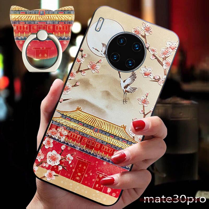 Huawei Mate 30 Pro Siliconen Paleis Nieuw Vintage Wind Hoesje Telefoon Chinese Stijl