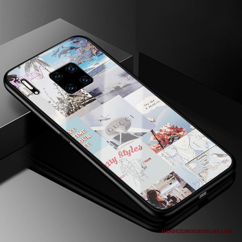 Huawei Mate 30 Rs Hoes Glas Hoesje Telefoon Bescherming Rood