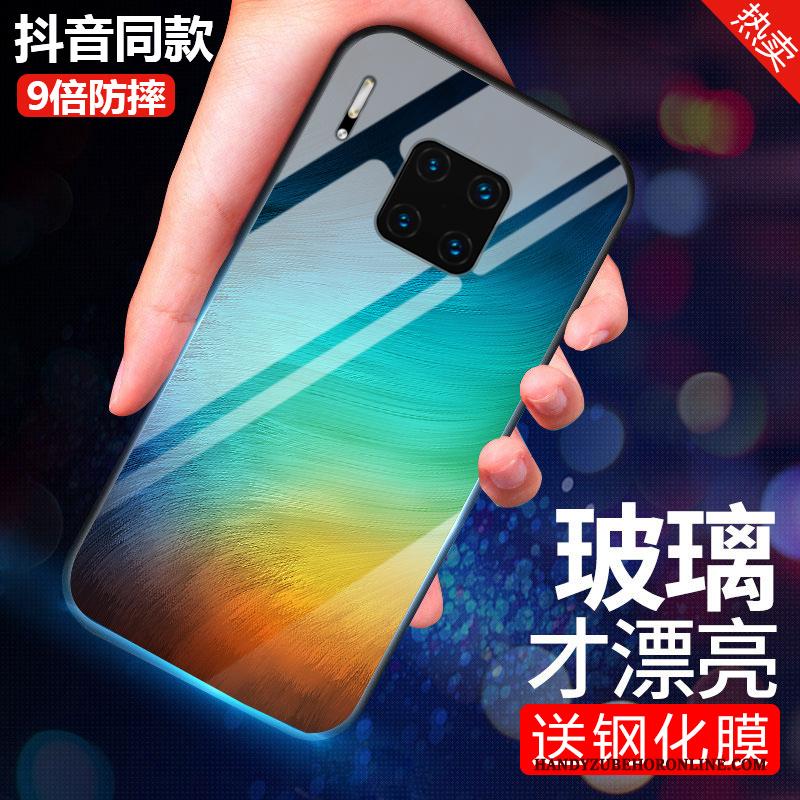 Huawei Mate 30 Rs Hoes Hoesje Telefoon Blauw Glas Trend Net Red Bescherming