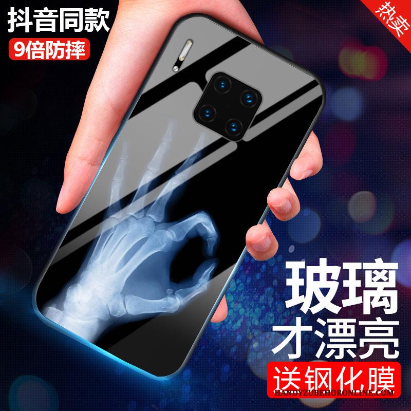 Huawei Mate 30 Rs Hoes Hoesje Telefoon Blauw Glas Trend Net Red Bescherming