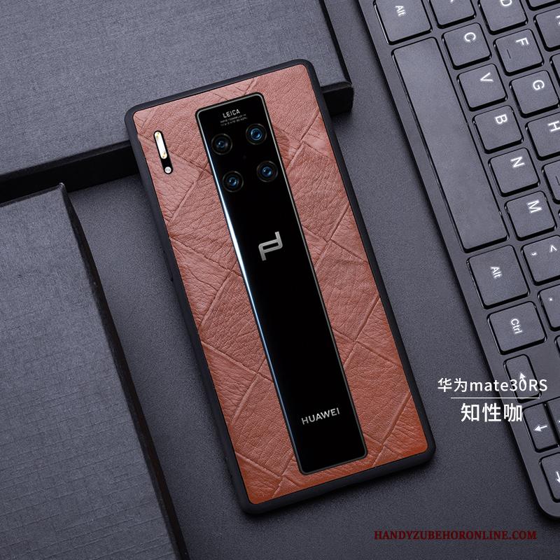 Huawei Mate 30 Rs Hoesje Luxe Leren Etui Anti-fall High End Leer Echt Leer Bescherming