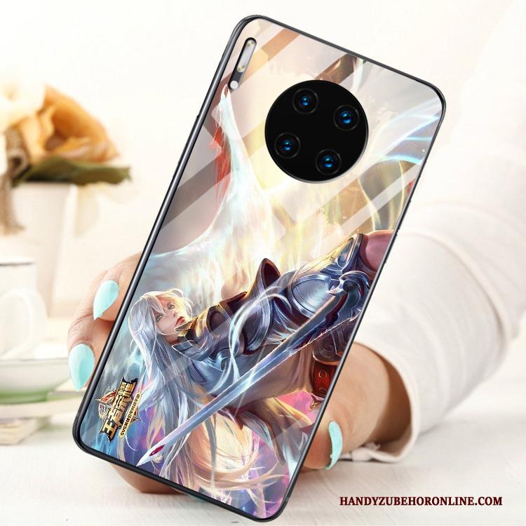 Huawei Mate 30 Tempereren Glas Ring Skärmskydd Hoesje Mode Mobiele Telefoon