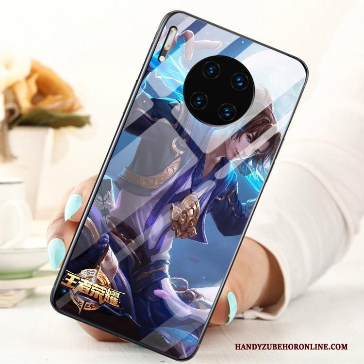 Huawei Mate 30 Tempereren Glas Ring Skärmskydd Hoesje Mode Mobiele Telefoon