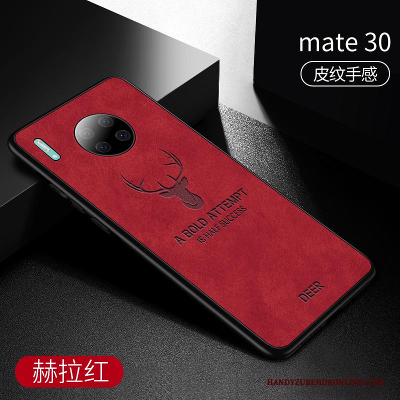 Huawei Mate 30 Trendy Merk Zacht Leren Etui Blauw All Inclusive Dun Hoesje Telefoon
