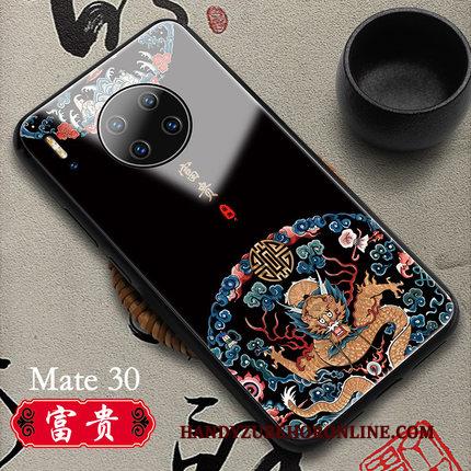 Huawei Mate 30 Wit Hoesje Telefoon Glas Chinese Stijl Echte
