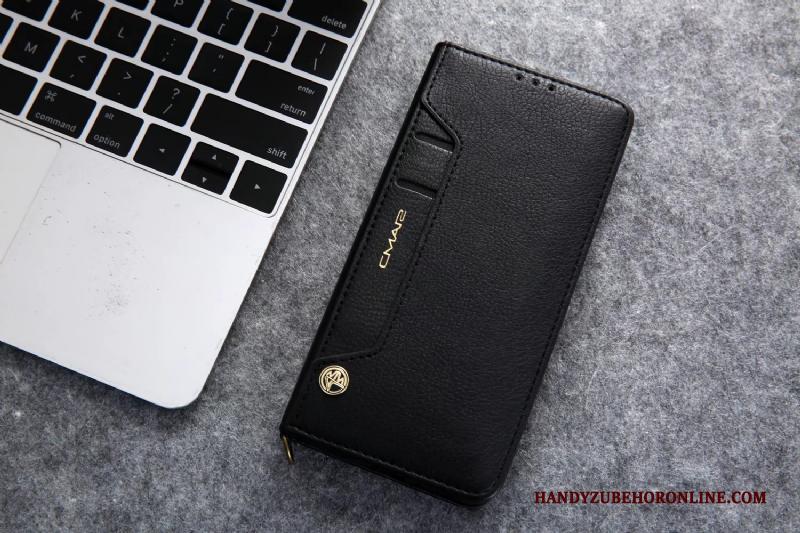 Huawei Mate 30 Zwart Bedrijf All Inclusive Hoesje Telefoon Kaart Leren Etui Folio