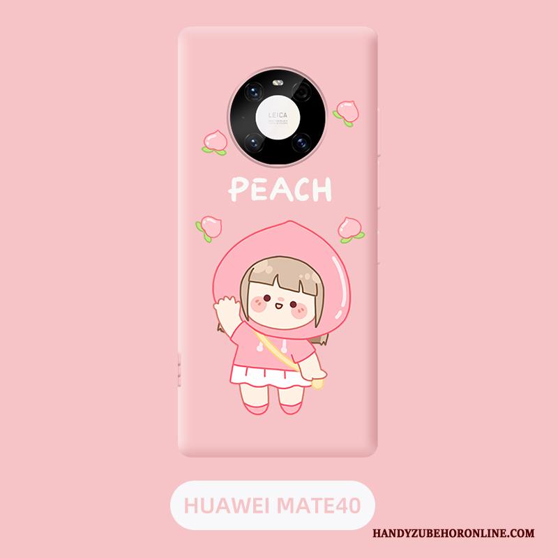 Huawei Mate 40 Nieuw Roze Hoesje Net Red Spotprent Dun Telefoon