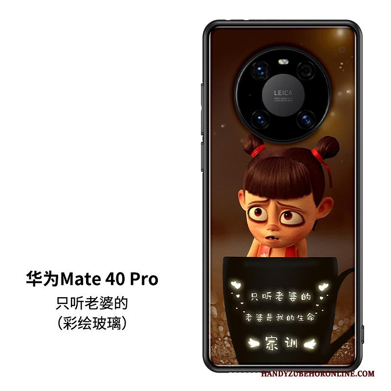 Huawei Mate 40 Pro Glas Chinese Stijl Lovers Trendy Merk Hoesje Telefoon Scheppend Siliconen