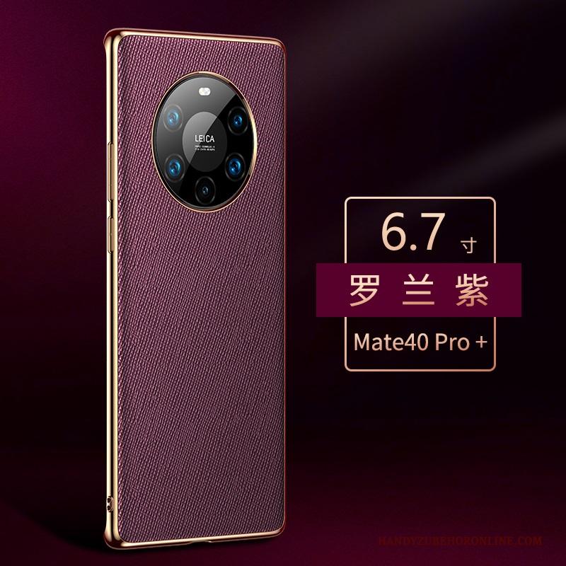 Huawei Mate 40 Pro+ Hoes All Inclusive Echt Leer Bescherming Luxe Hoesje Telefoon