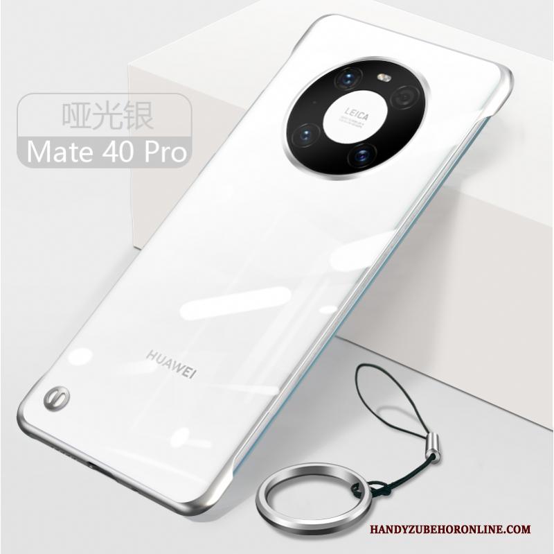 Huawei Mate 40 Pro Hoes Doorzichtig Bescherming Geel Omlijsting Hoesje Dun