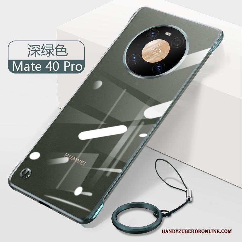 Huawei Mate 40 Pro Hoes Doorzichtig Bescherming Geel Omlijsting Hoesje Dun
