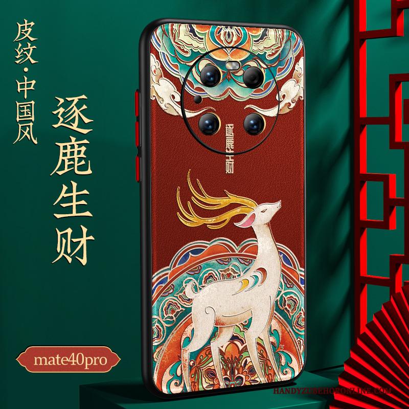 Huawei Mate 40 Pro Hoesje Anti-fall All Inclusive Groen Bescherming Chinese Stijl Nieuw