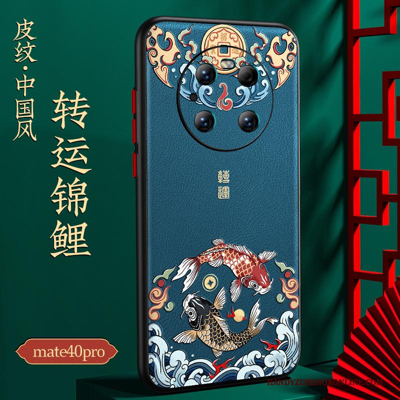 Huawei Mate 40 Pro Hoesje Anti-fall All Inclusive Groen Bescherming Chinese Stijl Nieuw