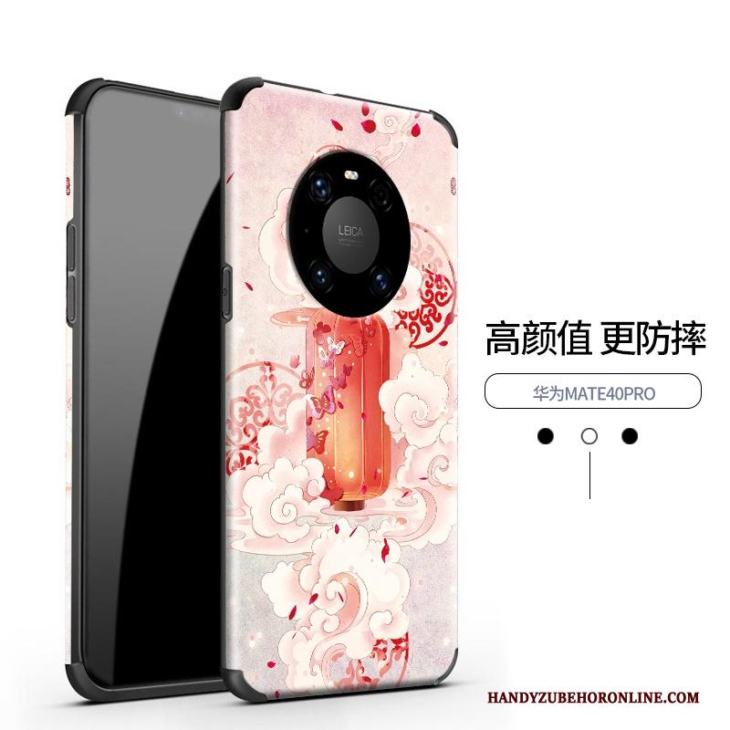 Huawei Mate 40 Pro Hoesje Bloemen Vintage Nieuw Bescherming Siliconen Anti-fall Scheppend