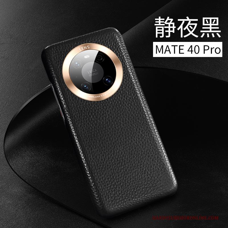 Huawei Mate 40 Pro Hoesje Rood High End Dun Leren Etui Leer Nieuw Bescherming