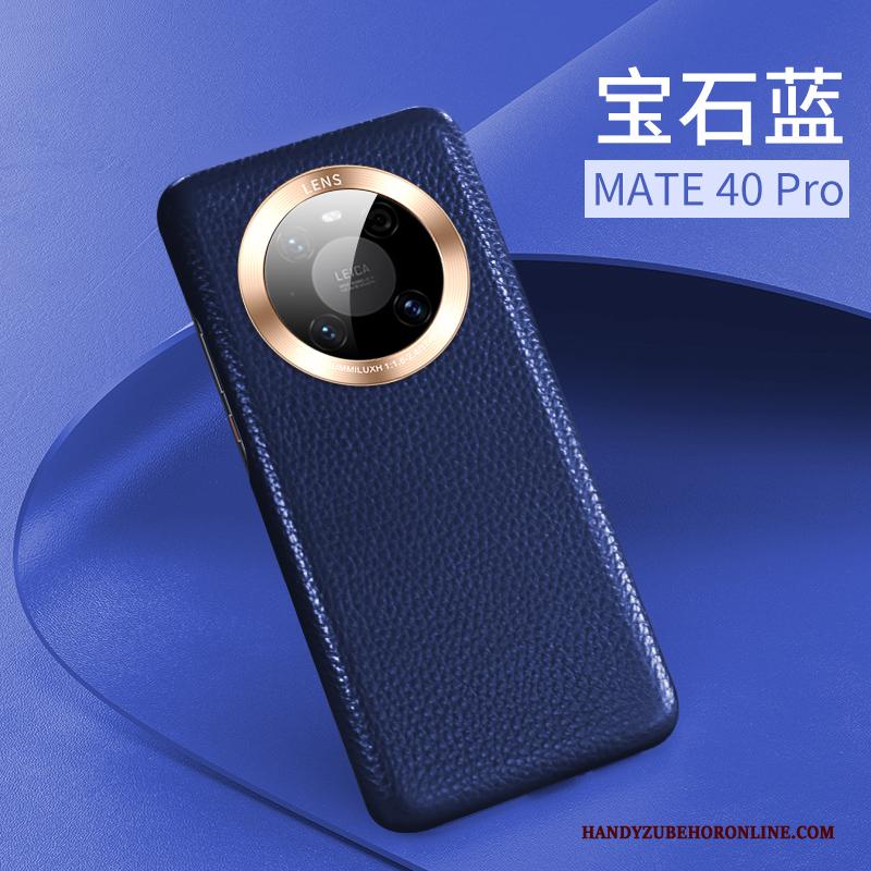 Huawei Mate 40 Pro Hoesje Rood High End Dun Leren Etui Leer Nieuw Bescherming