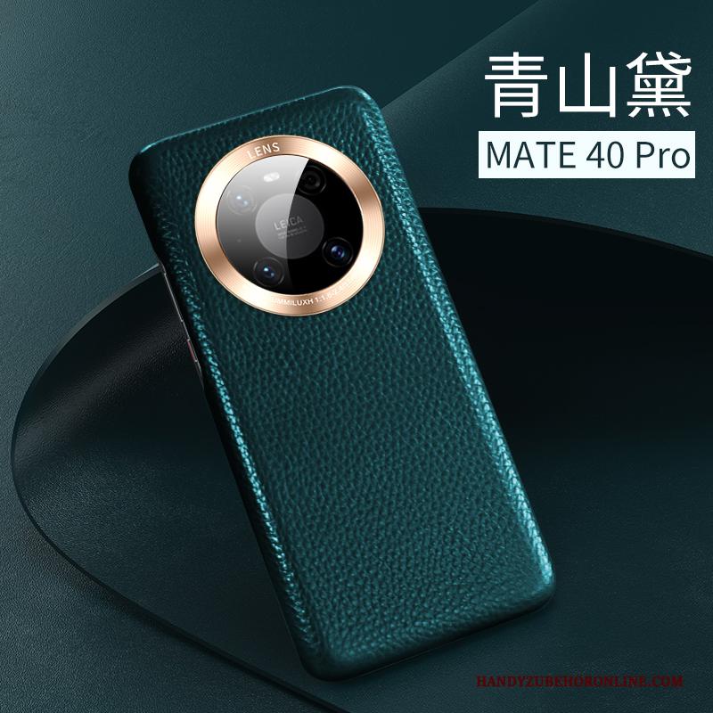Huawei Mate 40 Pro Hoesje Rood High End Dun Leren Etui Leer Nieuw Bescherming