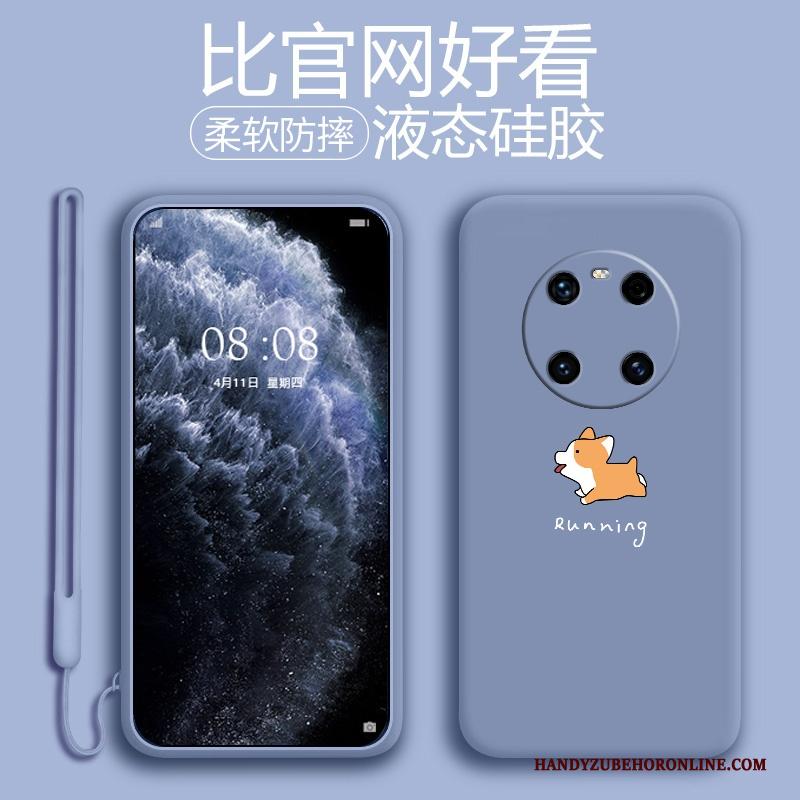 Huawei Mate 40 Pro Hoesje Telefoon Mooie Persoonlijk Bescherming All Inclusive Blauw Siliconen