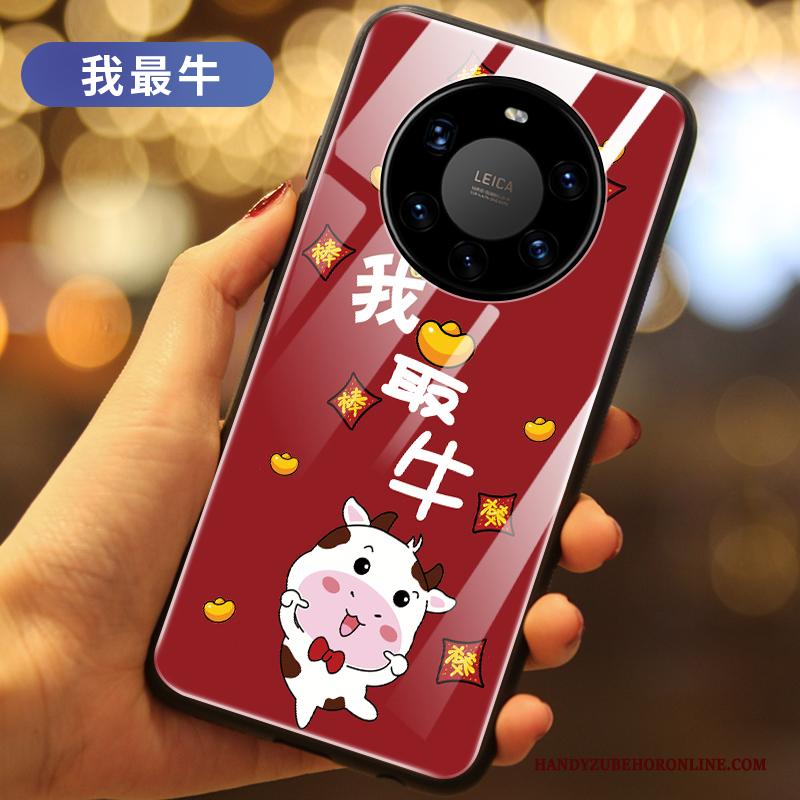Huawei Mate 40 Pro+ Nieuw Hoesje Telefoon Koe Glas All Inclusive Bescherming