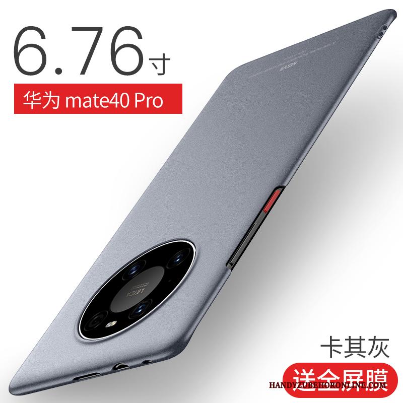 Huawei Mate 40 Pro Trendy Merk Anti-fall Bescherming Dun Omlijsting Schrobben Hoesje Telefoon