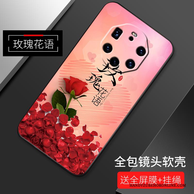 Huawei Mate 40 Rs Hoesje Roze Bescherming Hoes Scheppend Dun Anti-fall All Inclusive