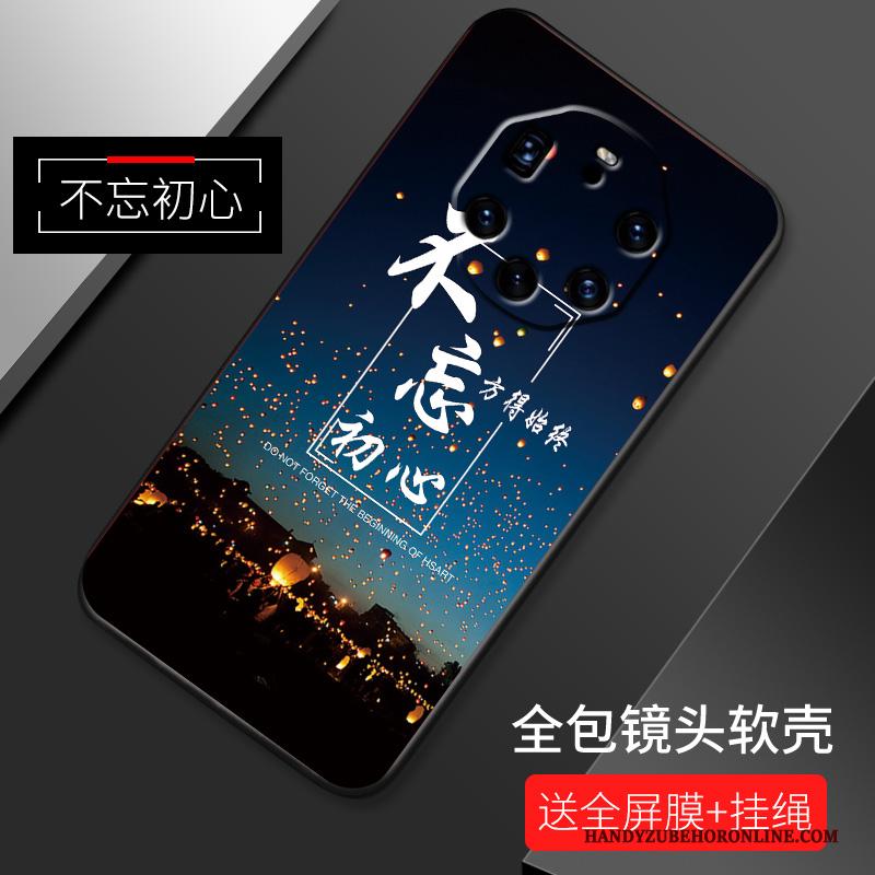 Huawei Mate 40 Rs Scheppend Blauw Dun Hoesje Telefoon Eenvoudige Schrobben Trend