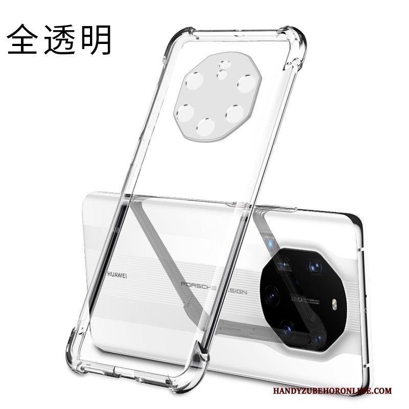 Huawei Mate 40 Rs Zacht Hoesje Telefoon Siliconen Bescherming Zwart Doorzichtig