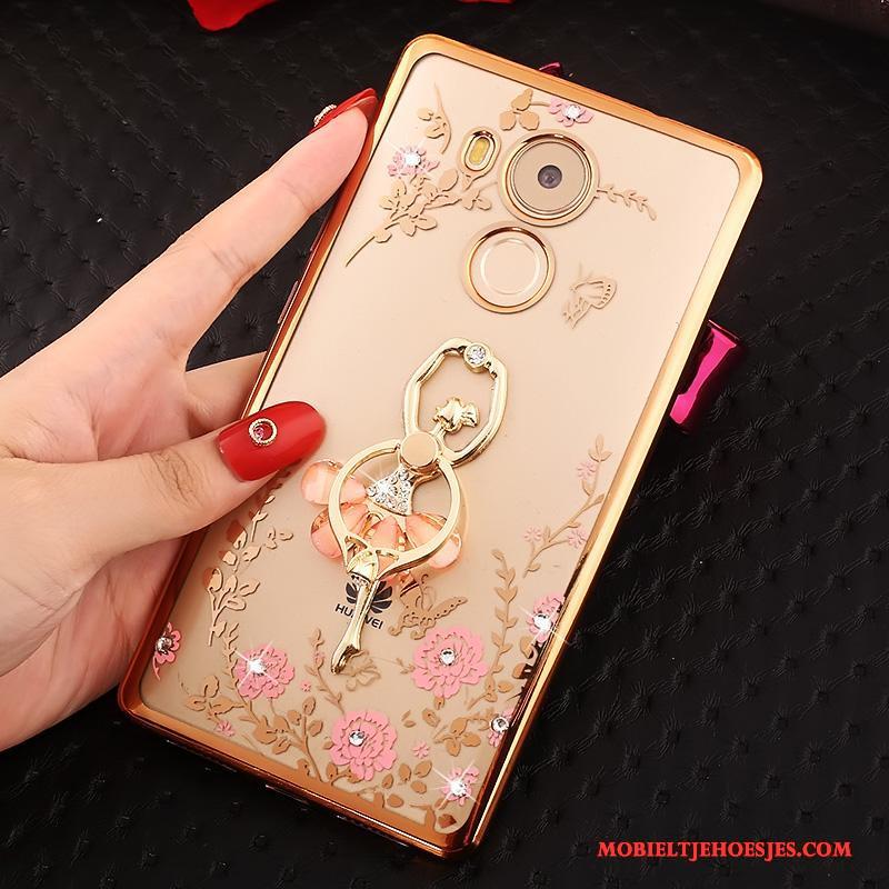 Huawei Mate 8 Met Strass Hoes Hoesje Roze Bescherming Telefoon