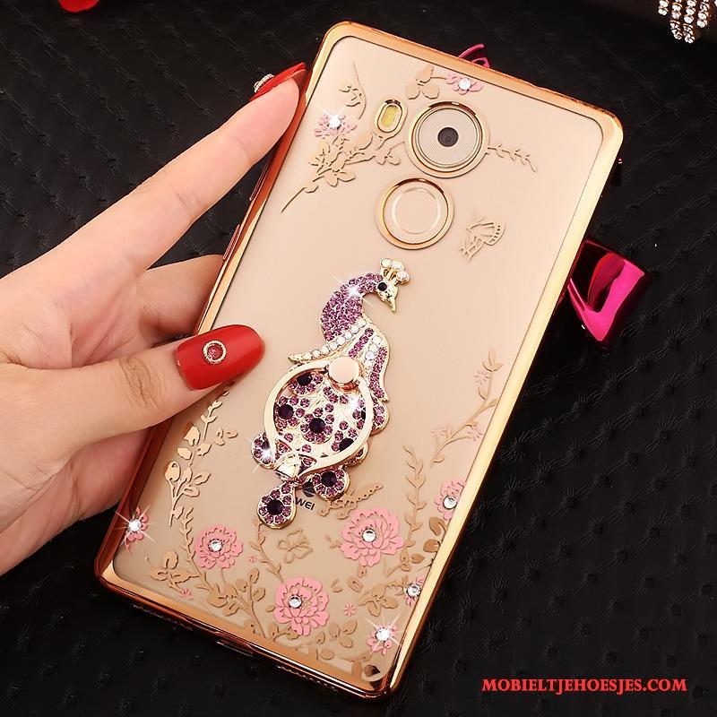 Huawei Mate 8 Met Strass Hoes Hoesje Roze Bescherming Telefoon