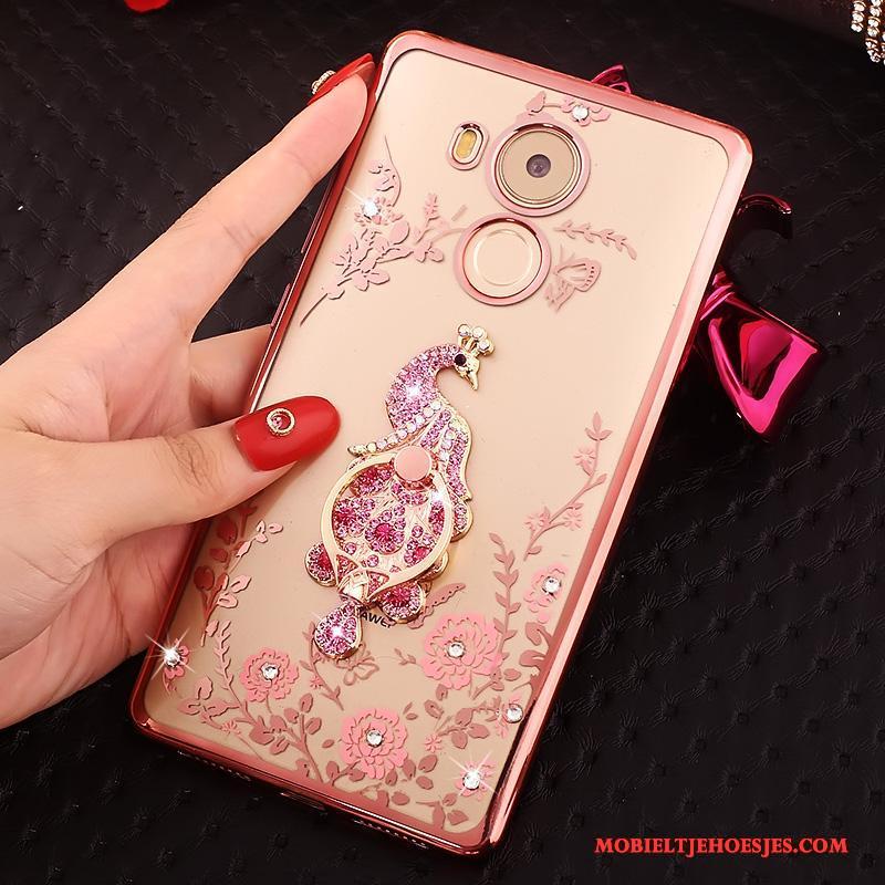 Huawei Mate 8 Met Strass Hoes Hoesje Roze Bescherming Telefoon