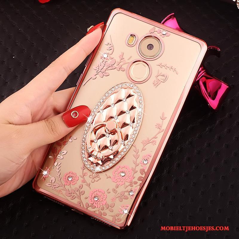 Huawei Mate 8 Met Strass Hoes Hoesje Roze Bescherming Telefoon