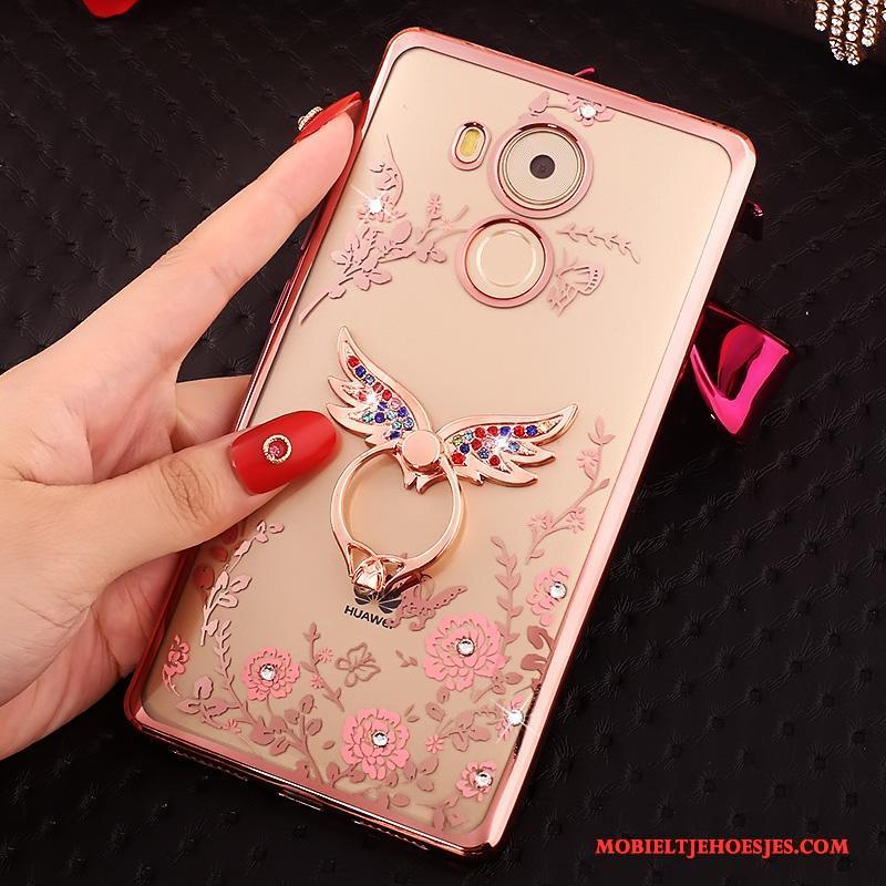 Huawei Mate 8 Met Strass Hoes Hoesje Roze Bescherming Telefoon