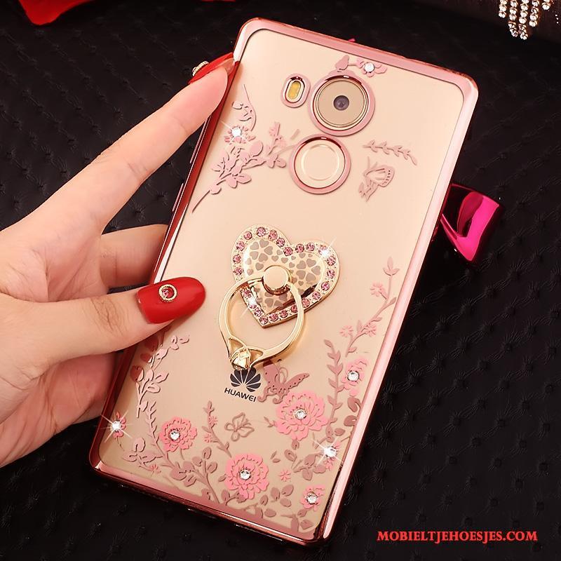 Huawei Mate 8 Met Strass Hoes Hoesje Roze Bescherming Telefoon