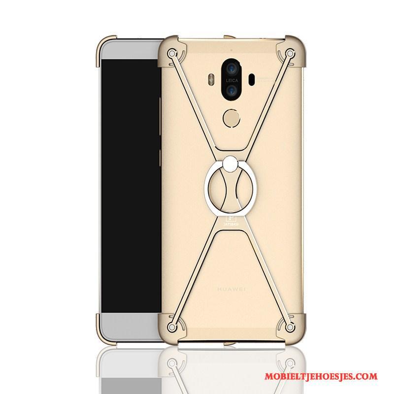 Huawei Mate 9 Anti-fall Omlijsting Hoesje Telefoon Ring Grijs Metaal