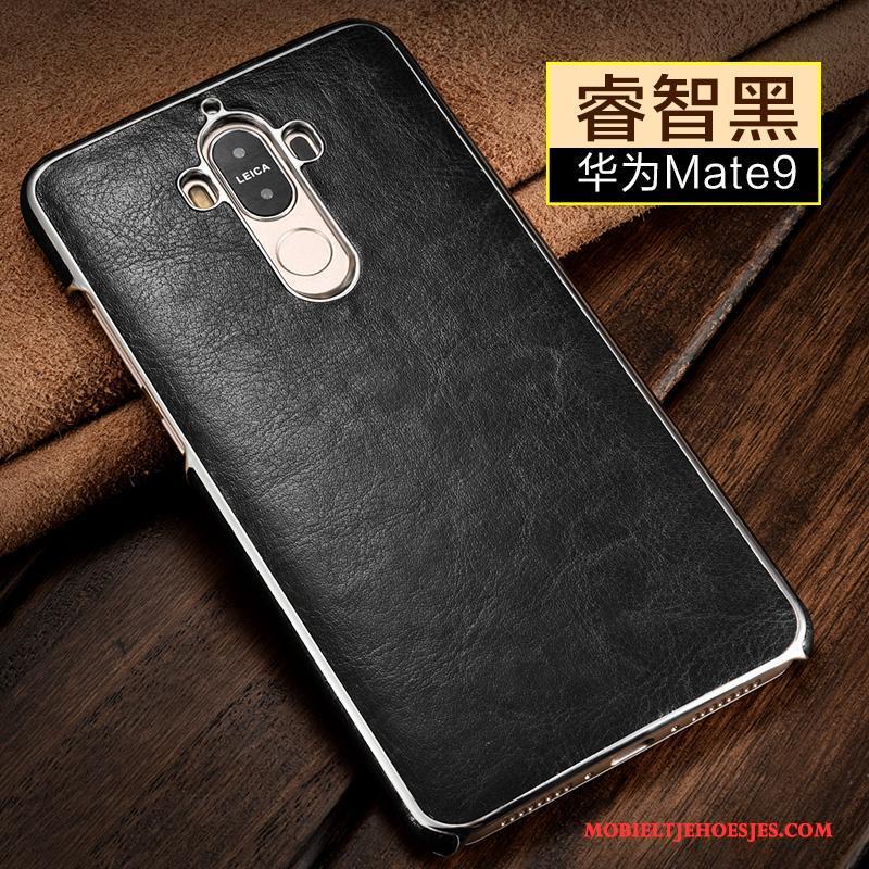 Huawei Mate 9 Bedrijf Leren Etui Hoes Dun Hoesje Telefoon Goud Anti-fall