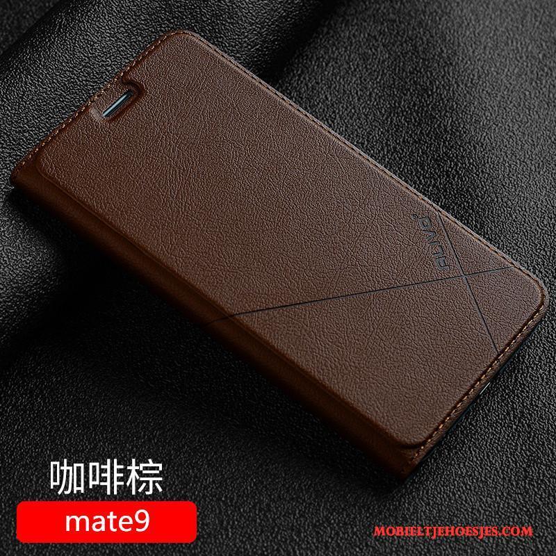 Huawei Mate 9 Clamshell Leren Etui Hoesje Telefoon Bescherming Anti-fall Rood All Inclusive