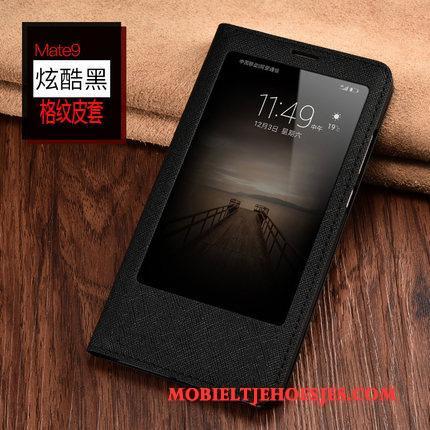 Huawei Mate 9 Hoes Anti-fall Clamshell Geel Hoesje Telefoon Leren Etui