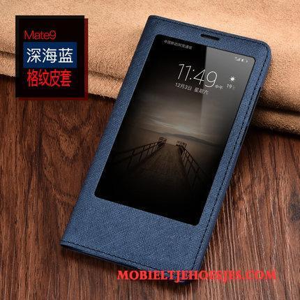 Huawei Mate 9 Hoes Anti-fall Clamshell Geel Hoesje Telefoon Leren Etui