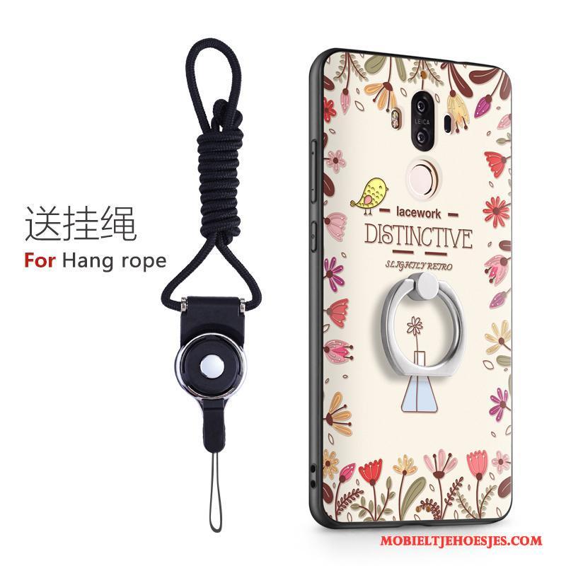 Huawei Mate 9 Hoes Bescherming Ring All Inclusive Hoesje Telefoon Roze Anti-fall