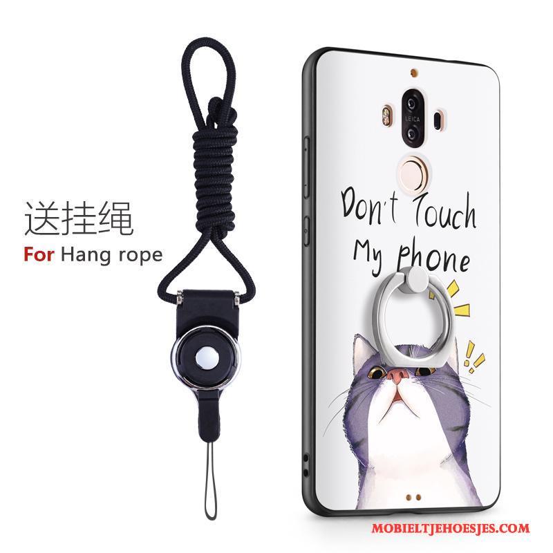 Huawei Mate 9 Hoes Bescherming Ring All Inclusive Hoesje Telefoon Roze Anti-fall