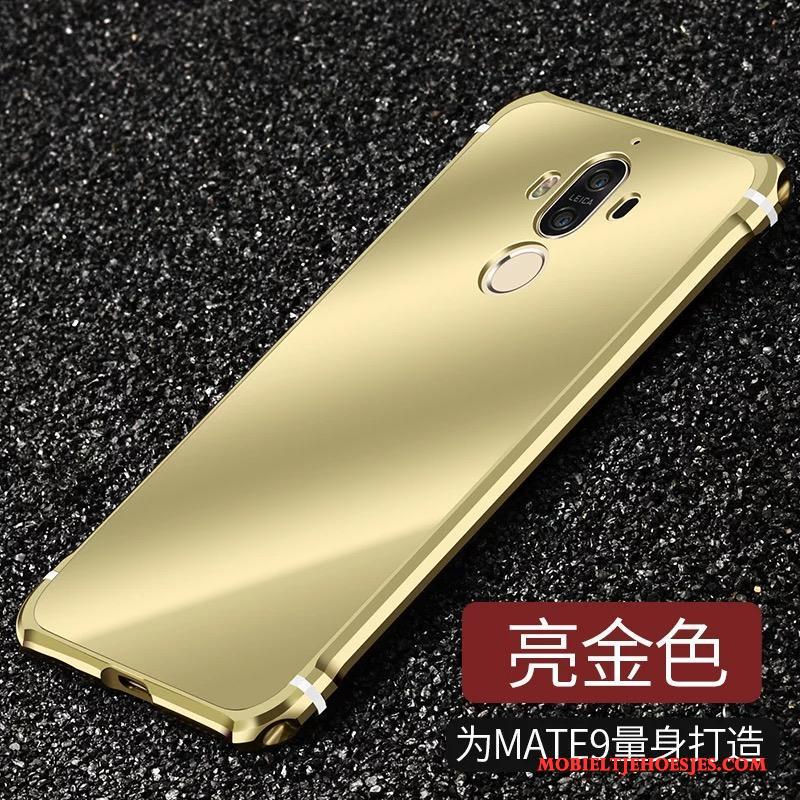 Huawei Mate 9 Hoes Bescherming Rood Hoesje Telefoon Metaal