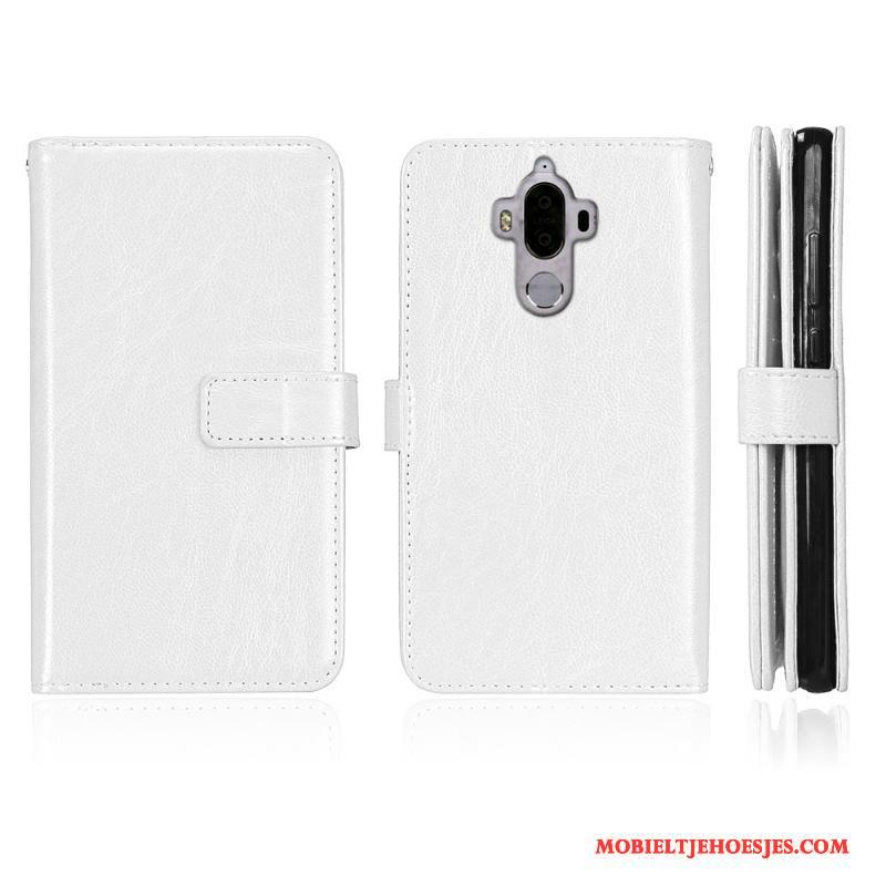 Huawei Mate 9 Hoesje All Inclusive Anti-fall Rood Bescherming Folio Mobiele Telefoon Leren Etui